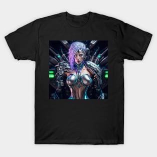 Cyberpunk Cyborg Cybernetic Female T-Shirt